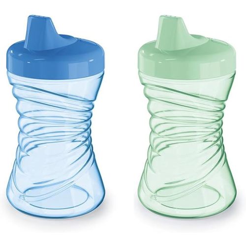 NUK Fun Grips Hard Spout Sippy Cup, 10 oz. | Easy to Hold, BPA Free, Spill Proof Toddler Cup, 2pack, Assorted Color