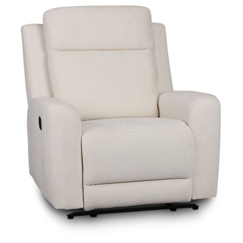Dean White Fabric Recliner