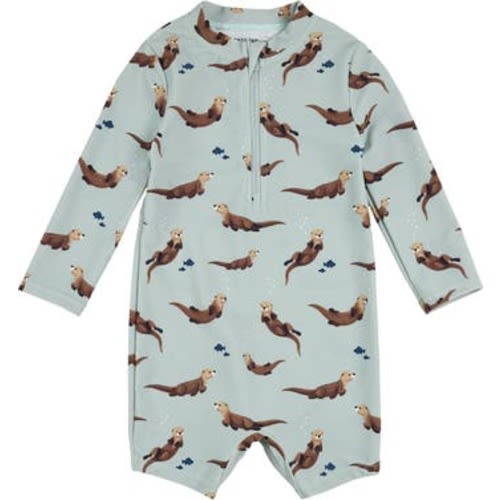 Otter Long Sleeve One-Piece Swimsuit, 6-12M