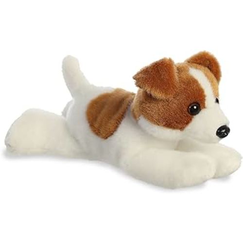Aurora® Adorable Mini Flopsie™ Jackie Russell™ Stuffed Animal - Playful Ease - Timeless Companions - Brown 8 Inches