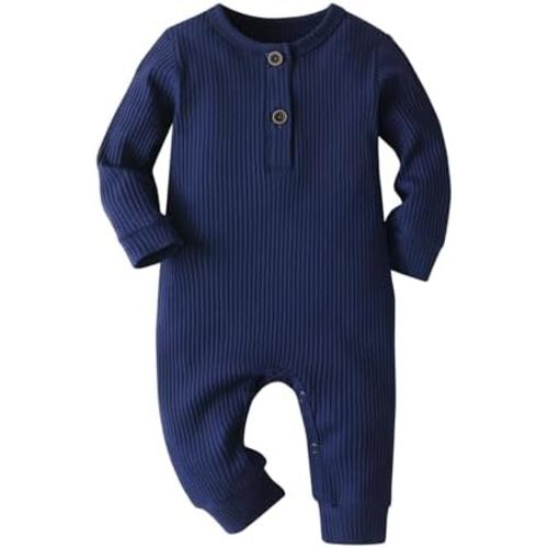 Eghunooy Baby Boy Girl Solid Color One Piece Romper Jumpsuit Outfits Clothes
