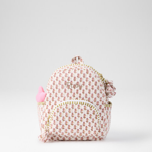 Block Print Quilted Backpack