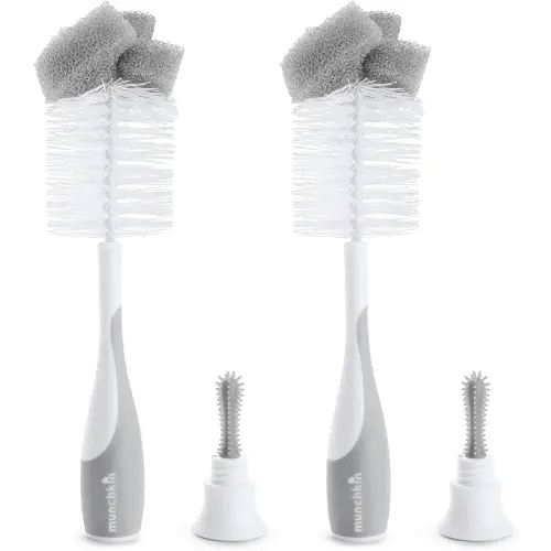 Munchkin® Sponge™ Bottle Brush, Grey, 2 Count (Pack of 1)