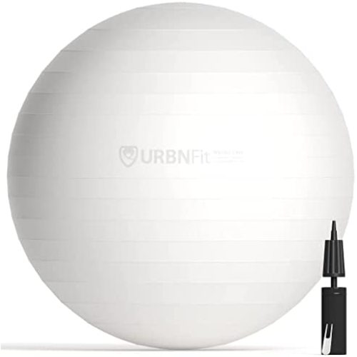 URBNFit Exercise Ball - Yoga Ball for Workout Pregnancy Stability - AntiBurst Swiss Balance Ball w/ Pump - Fitness Ball Chair for Office, Home Gym