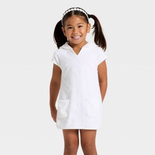 Toddler Girls' Cherry Embossed Swim Cover Up Dress - Cat & Jack™ White