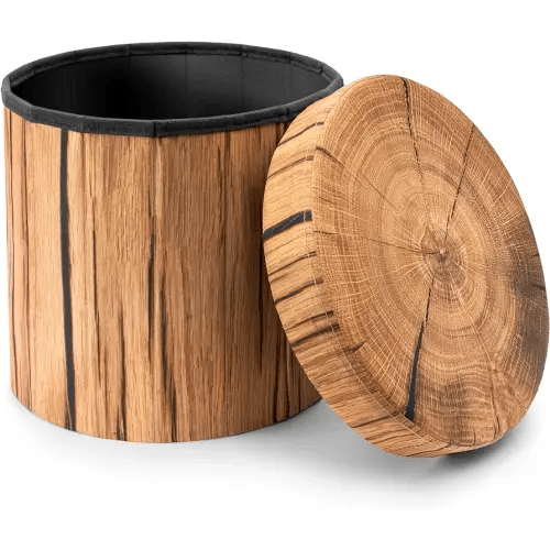 Sorbus Tree Stump Stool, Toy Storage Ottoman 15 Inch Fake tree stumps Log Stool Storage, Artificial Tree Trunk, Perfect Footstool Kids Toy Chest, Rustic Log Cabin Decor Bench, Pedestal, Side End Table