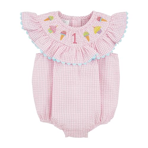 Mud Pie baby-girls Smocked Birthday Bubble
