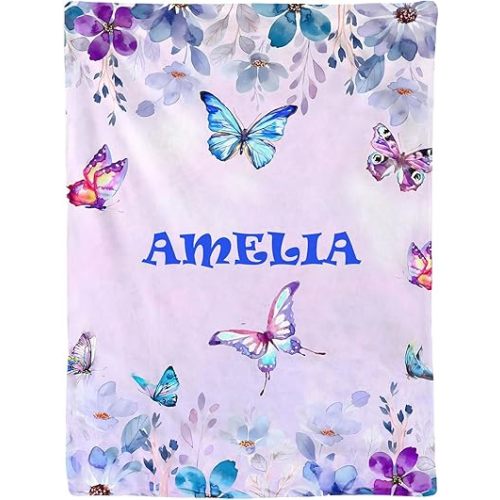 Personalized Baby Blankets for Girls,Customized Baby Blankets for Girls Custom Baby Blanket with Name,Personalized Baby Gifts,Best Gift for Baby,Newborn