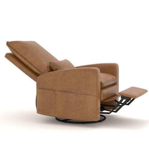Ebern Designs Power Swivel Recliner And Faux Leather Glider With Pocket | Wayfair