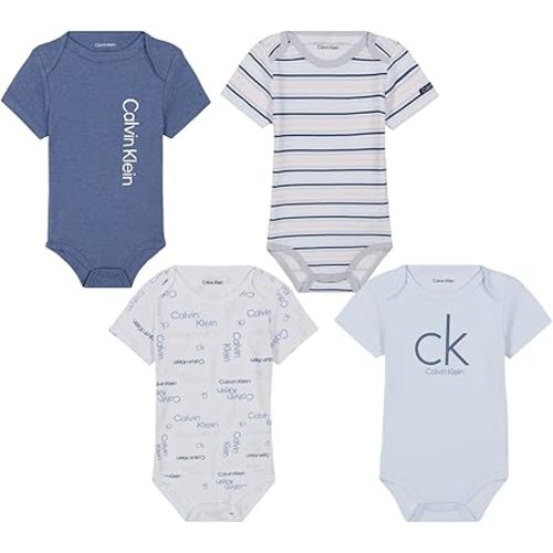 Calvin Klein baby-boys 4 Pack Bodysuit