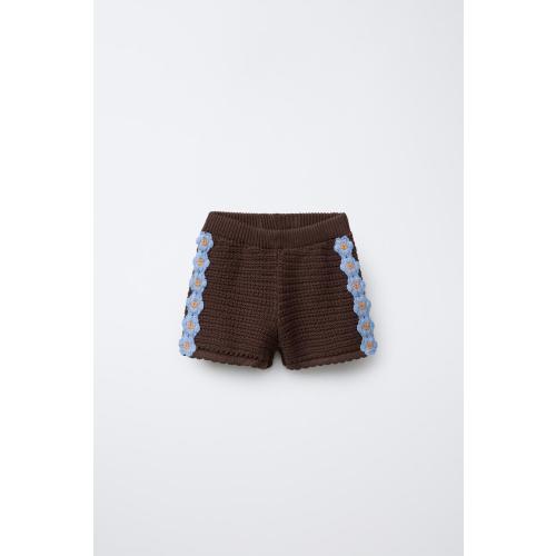 DAISY KNIT SHORTS - Chocolate | ZARA United States