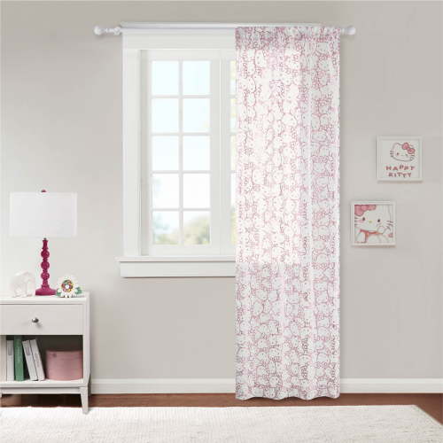 Hello Kitty 38x84 Metallic Sheer Curtain Panel