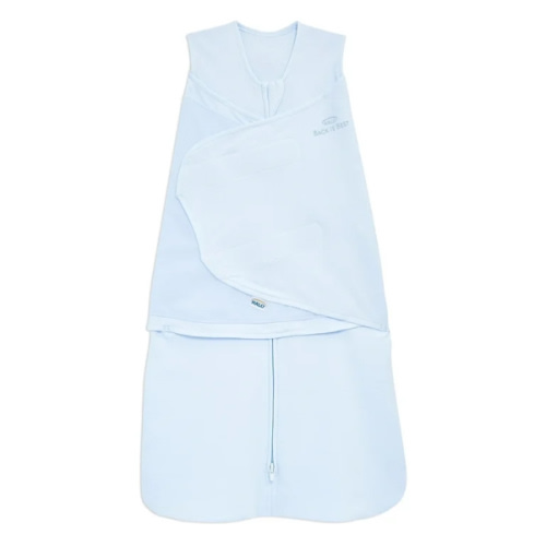 Halo Sleepsack Swaddle Baby Blue Small 100% Cotton 3-Way Adjustable for Safe Sleep