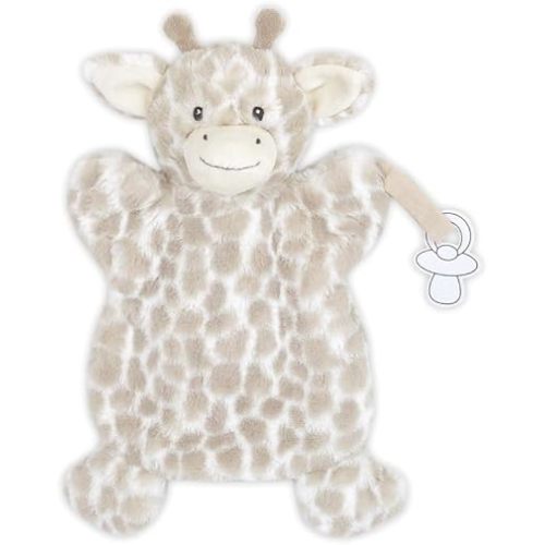 MON AMI Gentry Giraffe Pacifier Holder & Security Blanket – Soft Plush Hand Puppet for Babies – Multi-Functional Soothing Toy & Travel Buddy – Pacifier Keeper & Comfort Blanket for Newborns & Infants