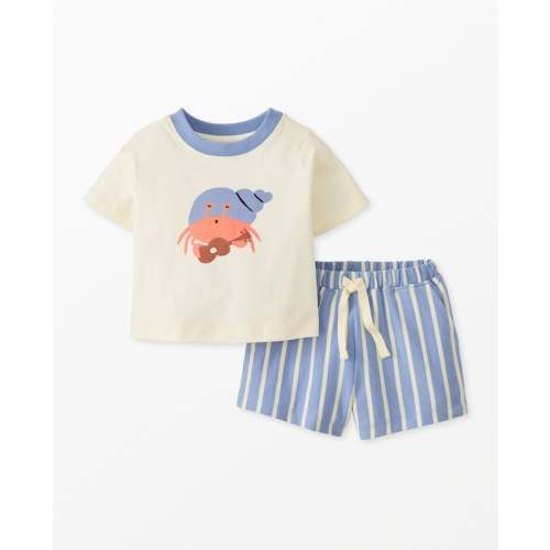 Baby Relaxed Fit Graphic T-Shirt & Shorts Set | Hanna Andersson - 6-12 Months