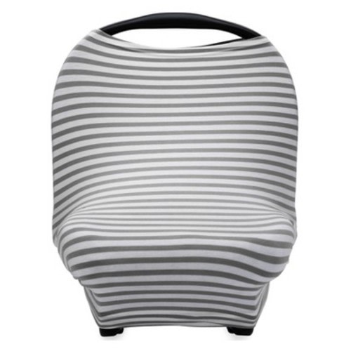 Parker Baby Co. 4 in 1 Car Seat Cover, Color: Gray/white stripes