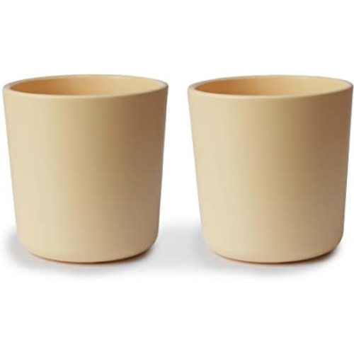 mushie Dinnerware Cups For Kids | Made in Denmark, Set of 2 (Daffodil)