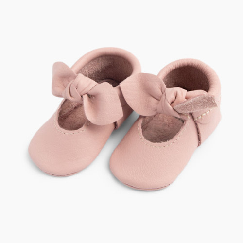 Freshly Picked Knotted Bow Moccasins - Blush, 1