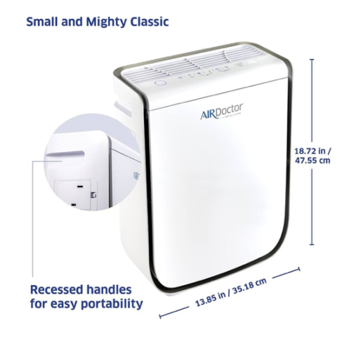 AIRDOCTOR AD2000 Air Purifier for Small & Medium Rooms and Small Bedrooms. 3 Stage Filtration with Pre-Filter, UltraHEPA, Carbon/VOC (AirDoctor 2000)