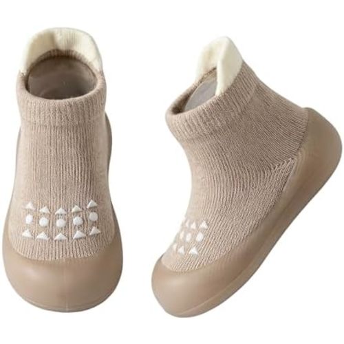 Baby Sock Shoes Toddler Walking Shoes Infant Non-Slip Slippers with Soft Rubber Sole Baby Boys Girls Sneakers
