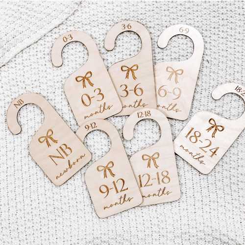 Bow Baby Closet Dividers, Girl Nursery clothes dividers, Wood Clothes Size Markers, Wooden Baby Closet Organizers, Baby Shower Gift Ideas
