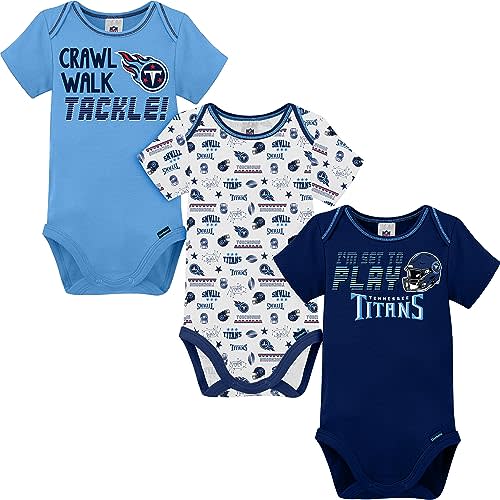 Gerber Baby NFL Team 3 Pack Short Sleeve Onesie Bodysuit