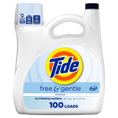 Tide Free & Gentle He Compatible Liquid Laundry Detergent Soap - 132 Fl Oz