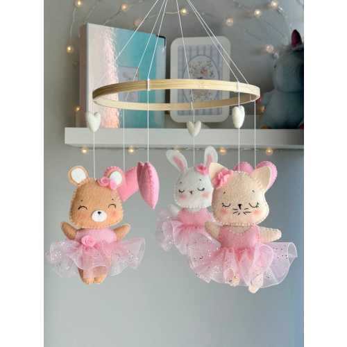 Fairy Tale Ballet – Handmade Felt Baby Mobile, Crib Mobile, Nursery Decor, Newborn Baby Gift, Baby Shower Gift