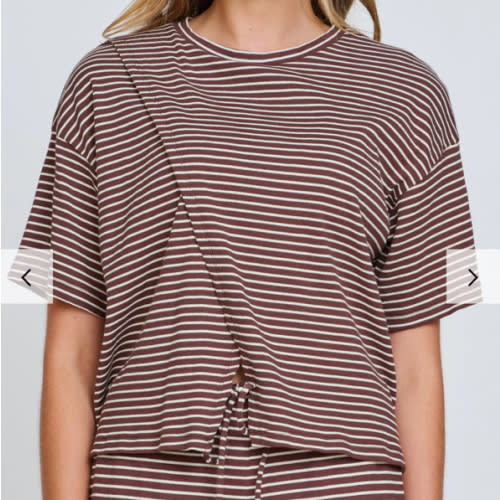 Brown and White Breastfeeding Friendly Tee – Apero Label