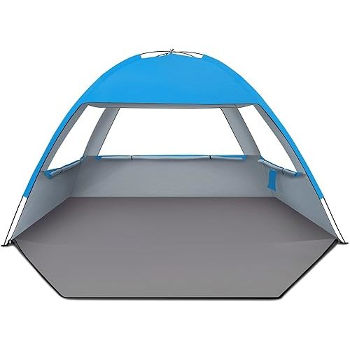 Venustas Beach Tent Sun Shelter for 3-10 Person, UPF 50+ UV Protection Canopy, Lightweight and Easy Setup Cabana, Portable Beach Shade