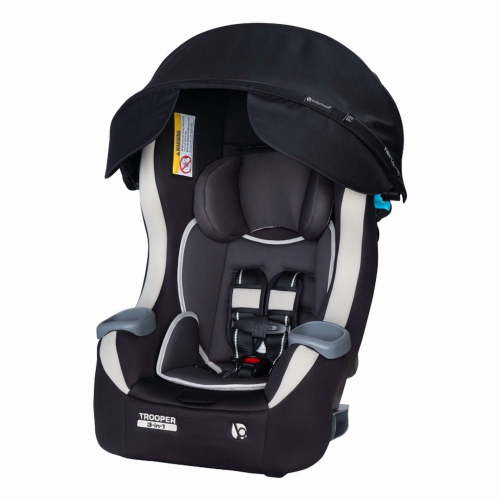 Baby Trend Trooper Plus 3-in-1 Convertible Car Seat with Canopy for Sun Protection, Dash Tan