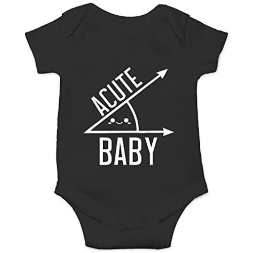 Black | Acute Baby Bodysuit Cute Newborn Clothes Adorable Unisex Romper Boy Girl Comfy Humor