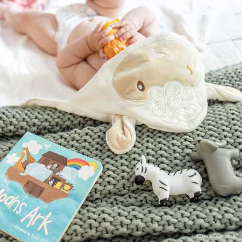 Noahs Ark Baptism Gifts for Boys, Ark Toy Gift Set for Baby Shower and Birthday, Fun 5-Piece Set Includes Story Book - Multi
