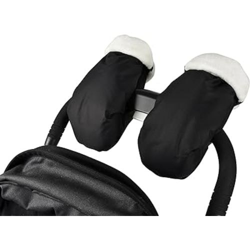 BEABA Waterproof Fleece Lined Universal Stroller Gloves, Hand Warmer Muff, Anti-Freeze Stroller Mittens for Handlebars, Winter Stroller Accessories, Baby Winter Essentials