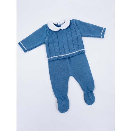 Beautiful Knitted 2 piece set Blue(217)