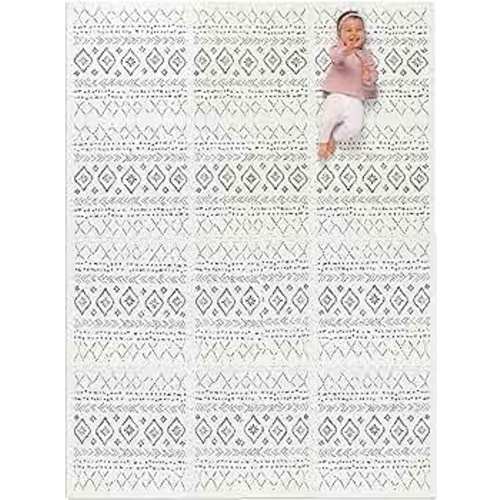 Lillefolk Baby Foam Play Mat - Baby Playmat | Tiles for Kids Interlocking Mat - Foam Baby Mat for Babies & Toddlers - Non Toxic Play Mat for Baby Tummy Time Mat 8x6ft Boho