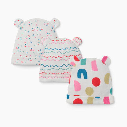 Small Story 3 Pack Hats - Bright Blocks, 0-6 M