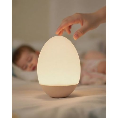 FNMYCO Silicone Egg Light for Nursery with 256 RGB Color,Dimmable Night Light for Kids,Brightness Memory Baby Night Light,Soft BPA Free Table&Bedside Lamp for Toddler,Weeble Wobble Toy,Mood Lighting