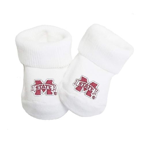 Mississippi State University Bulldogs Baby Toe Bootie Socks 0-9 Months