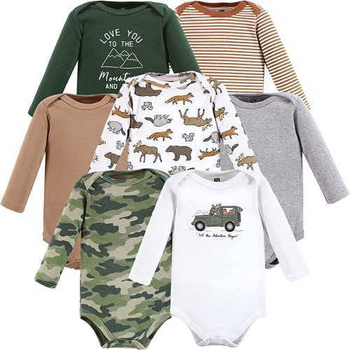 Hudson Baby unisex-baby Cotton Long-sleeve Bodysuits