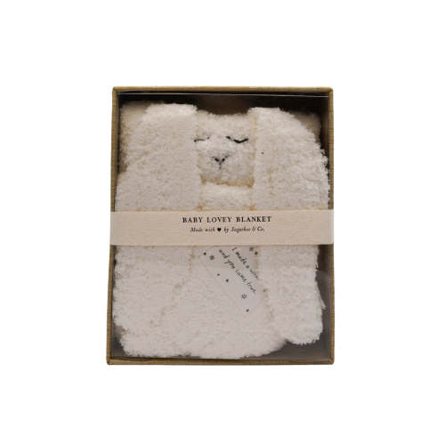 "I made a wish and you came true." Bunny Baby Lovey Blanket