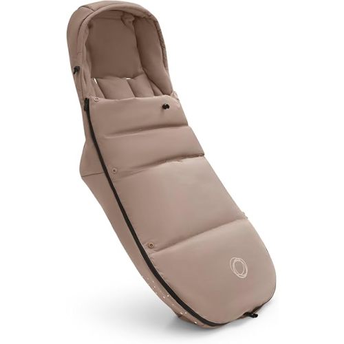 Bugaboo Performance Winter Footmuff - Stroller Accessory Weatherproof Climate Control Removable and Reflective (Dune Taupe)