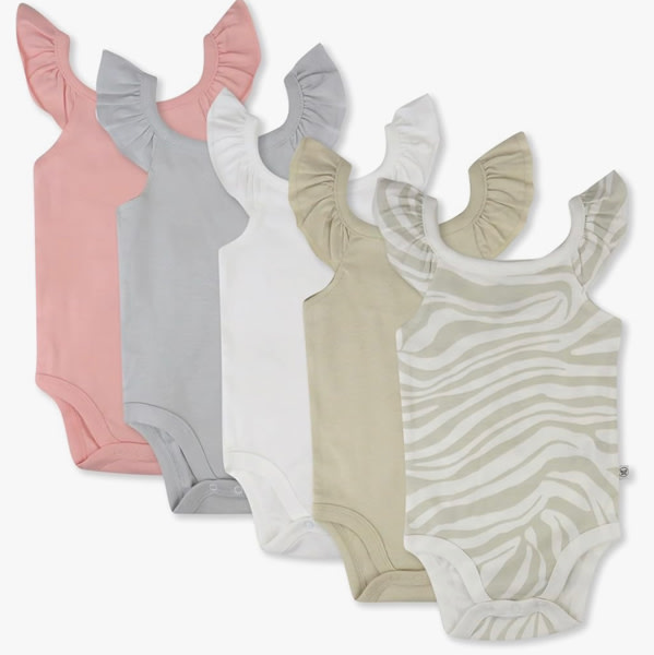 HonestBaby Multipack Sleeveless and Cami Bodysuits One-Piece 100% Organic Cotton for Infant Baby Boys, Girls, Unisex
