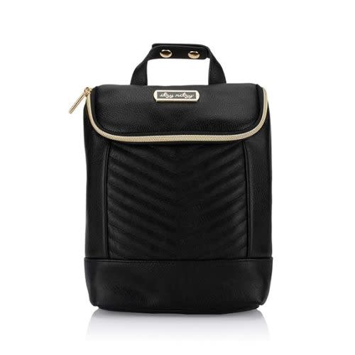 Itzy Ritzy Insulated Bottle Bag – Keeps Bottles Warm or Cool - Holds 3 Bottles & Features Interior Pocket for Ice Pack (Not Included), Black