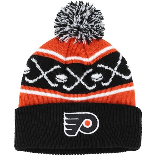 Infant Philadelphia Flyers Orange Face-Off Cuffed Knit Hat with Pom