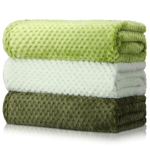 Newwiee 3 Pcs Baby Blankets 30" x 40" Soft Neutral Fuzzy Blanket for Toddler Infant Newborn Stroller Travel Supplies(Classic Color)