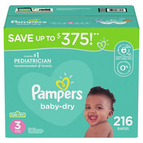 Pampers Baby Dry Diapers (Select Size)