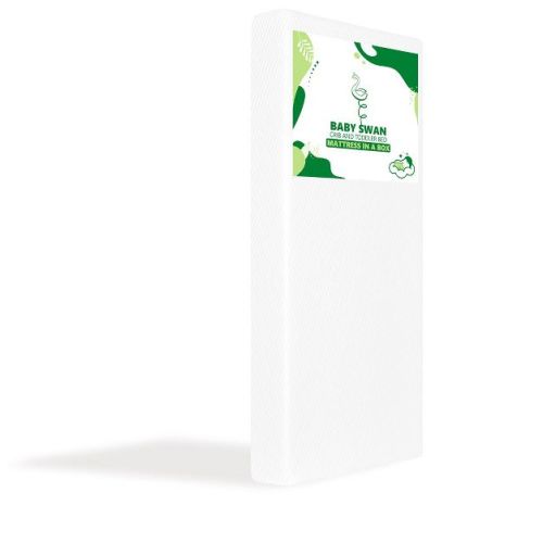 Dream On Me Baby Swan 5” Foam Crib & Toddler Bed Mattress In White - Greenguard Gold & Jpma Certified Mattress In Box