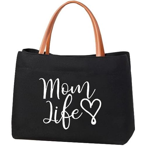 Mom Mama Bag Mother Gifts Momlife Tote for Hospital, Shopping, Beach, Travel