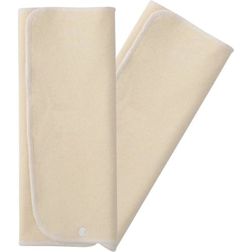 Hemp Prefold Inserts with Snap - 2 Layers - Reusable and Absorbent - 13" x 15" Perfect for Any Diaper- 2 Pack - Nora's Nursery